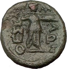 THESSALIAN LEAGUE Larissa Greek Coin ATHENA APOLLO  i22272