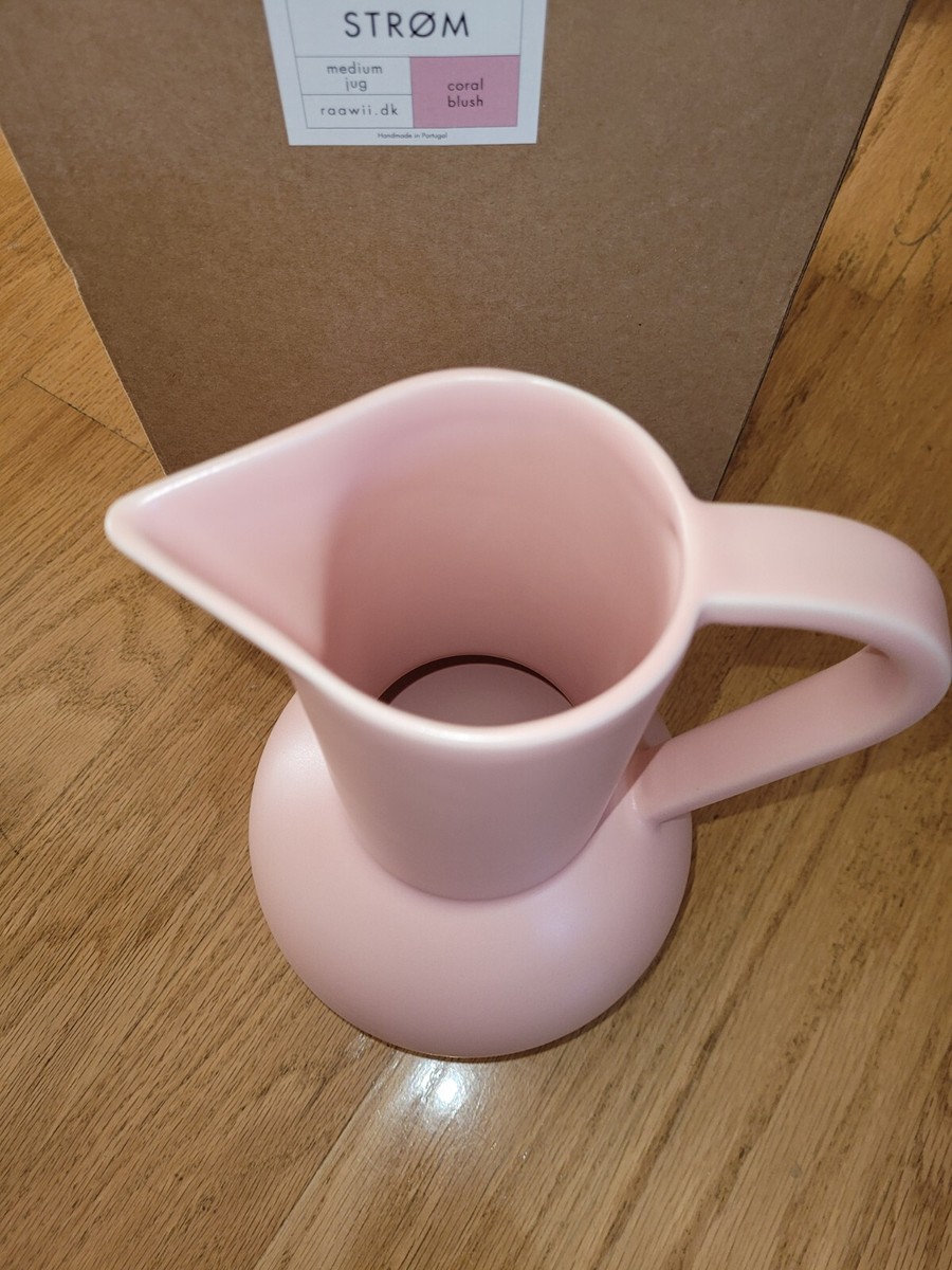 Raawii Strom Jug Earthenware In Coral Blush Size Medium 9.25
