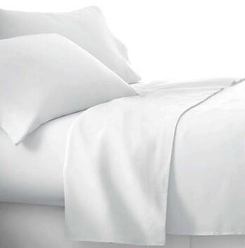 King Single Hotel Sheet Set Cotton Rich Percale | Bnb Supplies - Picture 1 of 2