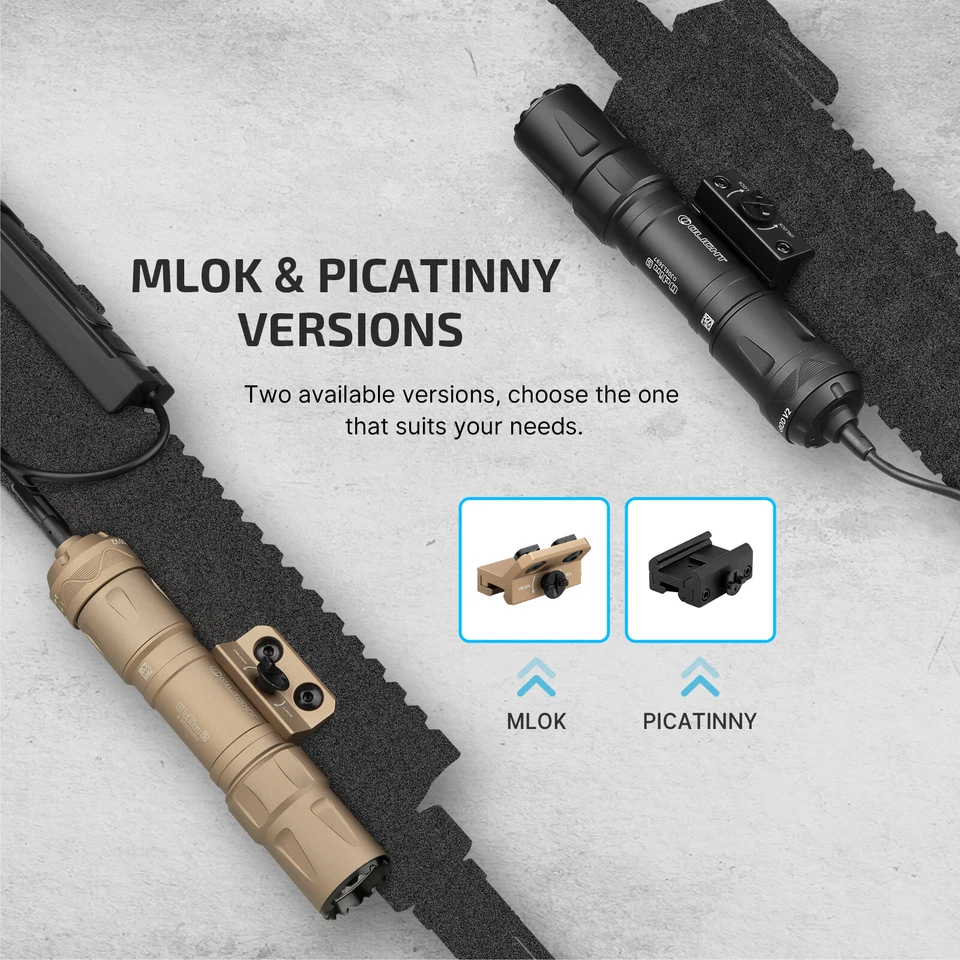 Linterna táctica recargable Olight Odin S 1500 lúmenes MLOK Rail Weaponlight Foto 3 de 4