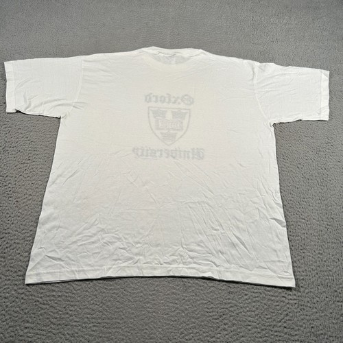 Camicia vintage Oxford Campus Store University uomo taglia XL bianca logo accademia - Foto 2 di 7
