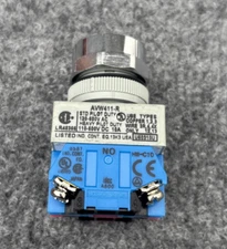Idec AVW411-R Pushbutton switch, E-Stop, 40mm, pushlock twist reset New Other