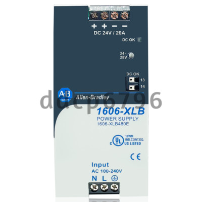 New AB 1606-XLB480E Basic Power Supply 24-28V DC 480 W 100-240V AC Input Voltage