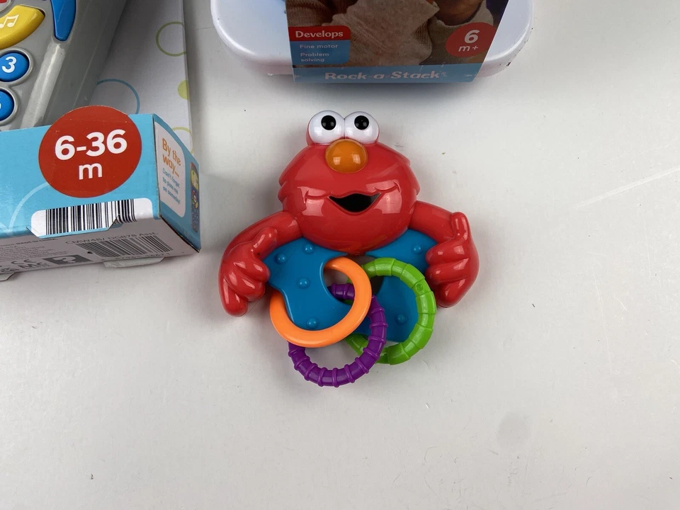 Lot Of Baby Toys Fisher price Puppy Remote Rock A Stack Elmo Rattle - Image 3 of 4