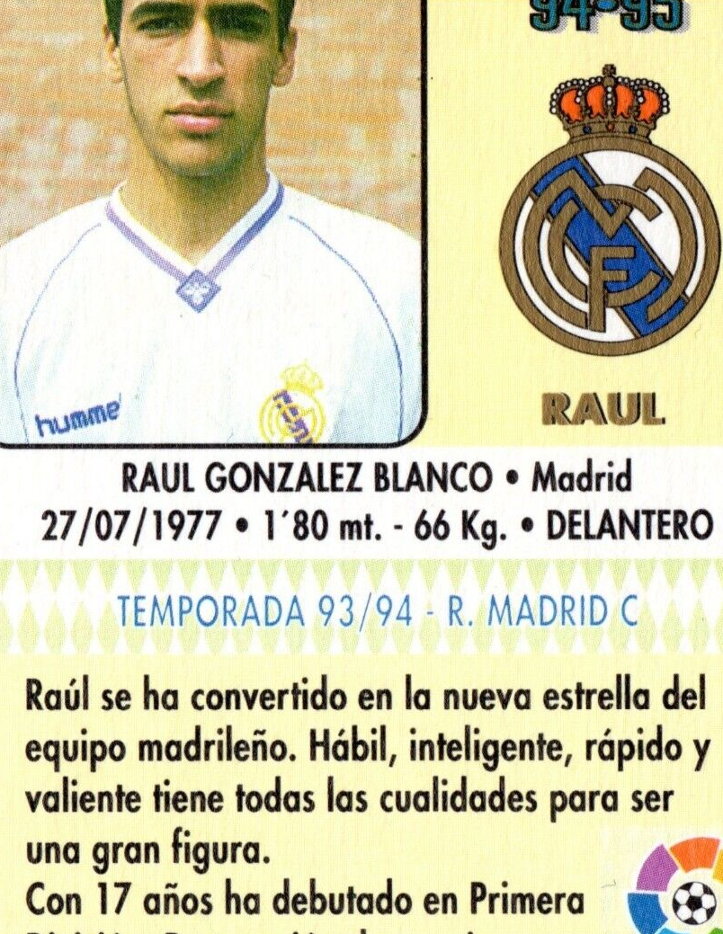 35 RAUL GONZALEZ BLANCO / REAL MADRID / MUNDICROMO LA LIGA 1999 2000 99-00