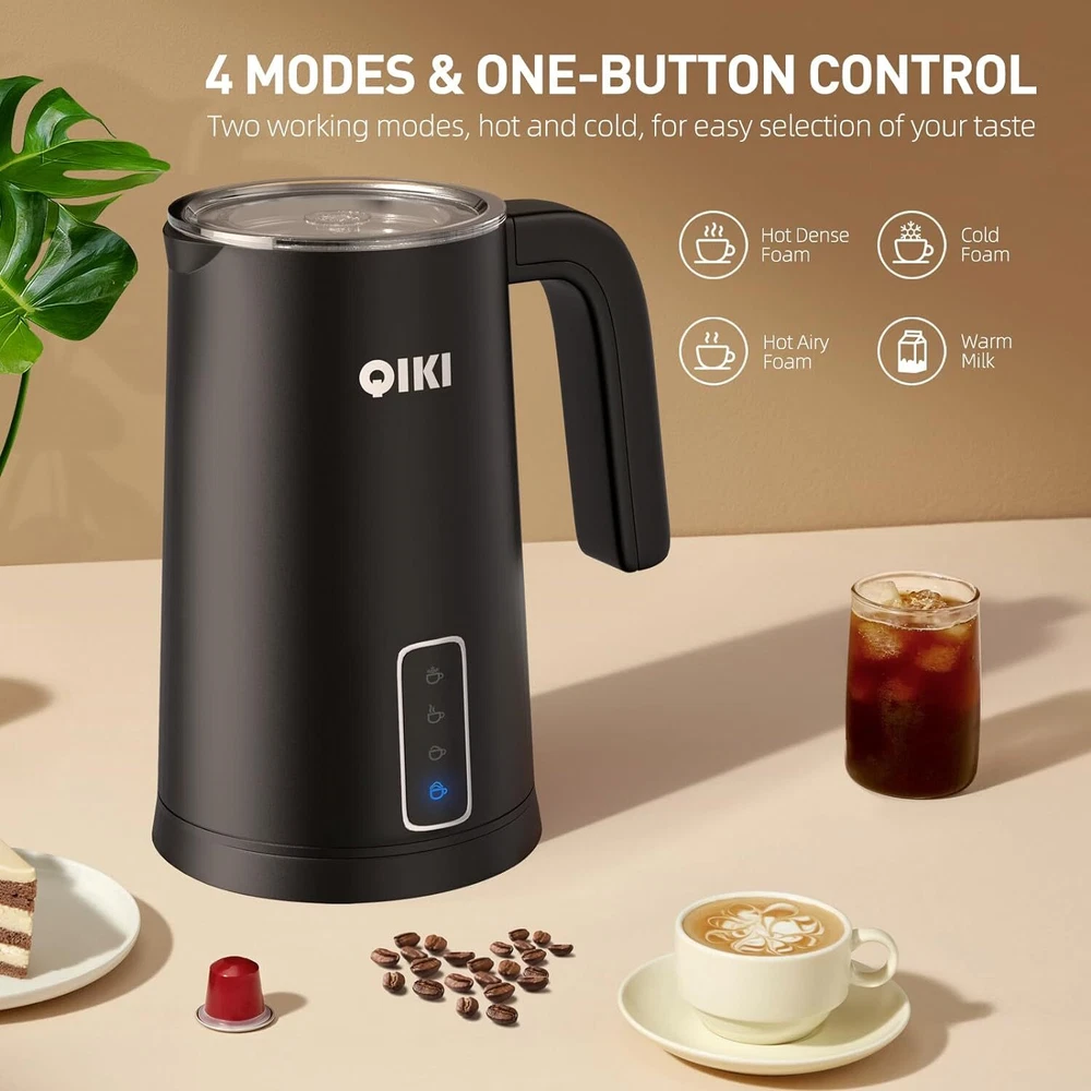 Milk Frother, 4-in-1 Multifunction Electric Milk Steamer, Automatic Hot & Milk Frother, 4-in-1 Multifunction Electric Milk Steamer, Automatic Hot &