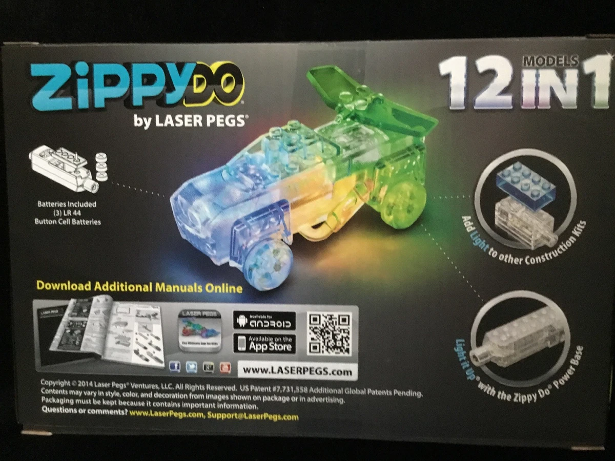 Laser Pegs Zippy Do Car w Color Changing Base New
