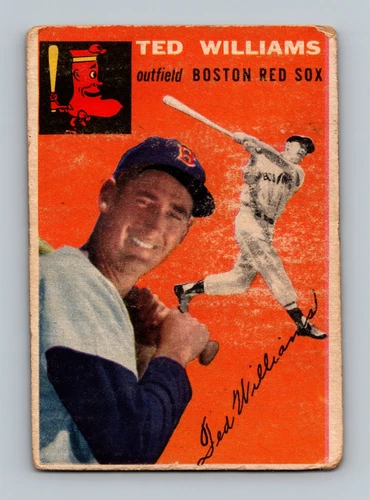 1954 Topps #1 Ted Williams LOW GRADE Boston Red Sox HOF Baseball Card