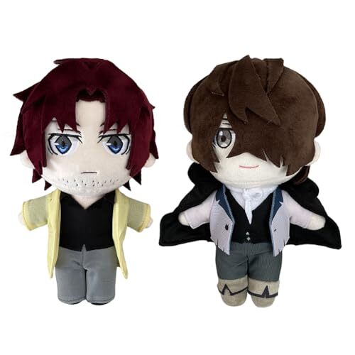 20cm Bungo Stray Dogs Plush Figure Cushion Dazai Osamu/Akutagawa Ryunosuke Toy - Picture 8 of 37