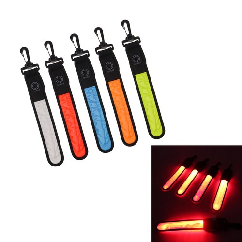 LED Backpack Reflective Strips Reflector Night Walking Signal eBay