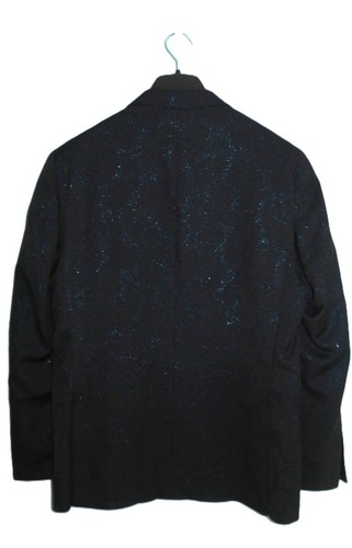 NWOT Men's 40S JACK VICTOR Black and Blue Paisley Dinner Jacket $798 - Picture 7 of 17