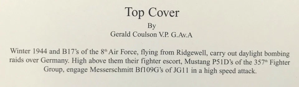 ВЕРХНЯЯ ОБЛОЖКА Джеральда Коулсона с подписью трех тузов USAAF - Изображение 2 из 4