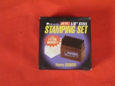 PITTSBURGH 36 PIECE 1/8 INCH STEEL STAMPING SET 800 IN BOX HARDLY USED IF AT ALL