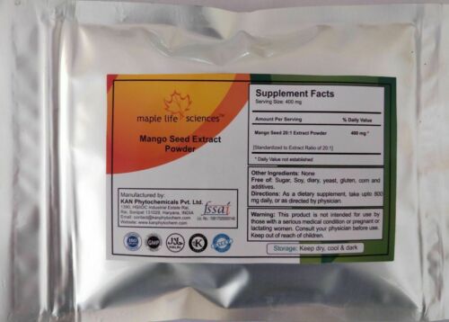 Mango Seed 20:1Extract Powder Lowers Cholesterol blood sugar Acne Dandruff - Picture 1 of 2