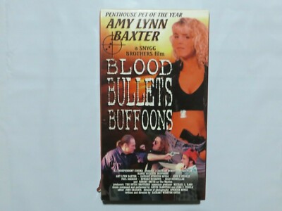 BLOOD BULLETS BUFFOONS Penthouse video erotic cinema RARE Amy Lynn Baxter VHS X7