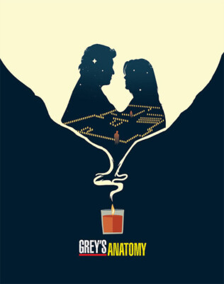 GREYS ANATOMY POSTER print SIZES MER MCDREAMY LOVE STORY PRINT