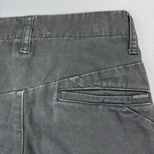 Volcom Faceted Pants Youth Boys 8 Black Cotton Regular Fit Skateboarding Casual - Picture 11 of 12