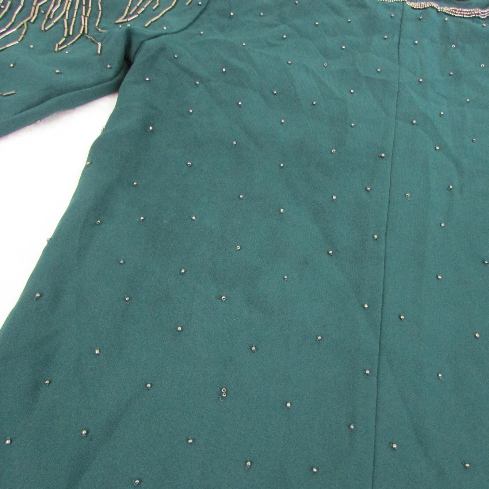 FILA Women's Volcom Stone Row Mini Dress Short Sleeve Dark Green Metal Accents Size S