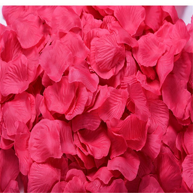 1000Pcs Fake Flower Petals Artificial Rose Petal Decor for Wedding Prom