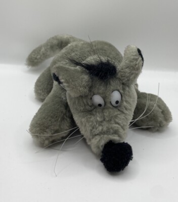 Dimo Uli Stein Maus Plüsch Stofftier 15cm Grau Vintage Ratte Kuscheltier Mouse