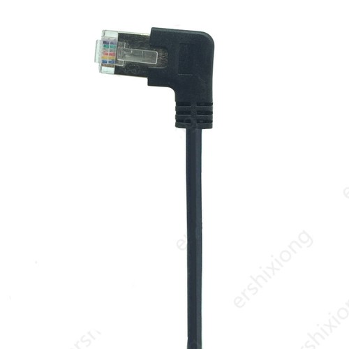 Cable de extensión de red LAN Ethernet de montaje de panel de tornillo angular RJ45 macho a hembra - Imagen 6 de 7