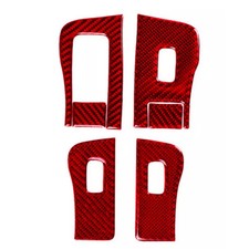 Couverture de panneau bouton carbone rouge garniture pour Tesla modèle 3/Y 17-22