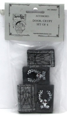 Legendary Realms Terrain 10003927 Crypt Door (Set of 4) Tomb Dungeon Scenery NIB