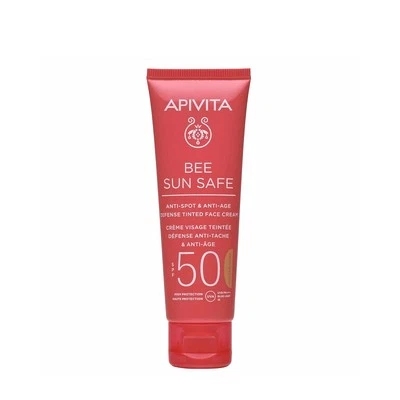 APIVITA Bee Sun Safe Anti-Spot & Anti-Age Defense Getönte Gesichtscreme LSF50...