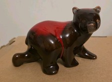 Vintage Blue Mountain Pottery Walking Bear Red & Brown Glaze
