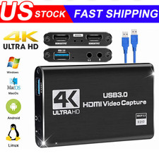 4K Audio Video Capture Card USB 3.0 HDMI Video Capture Device Full HD Recording