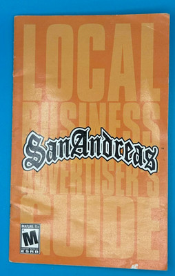 *Manual Only* GTA Grand Theft San Andreas PS2 local business advertiser's guide