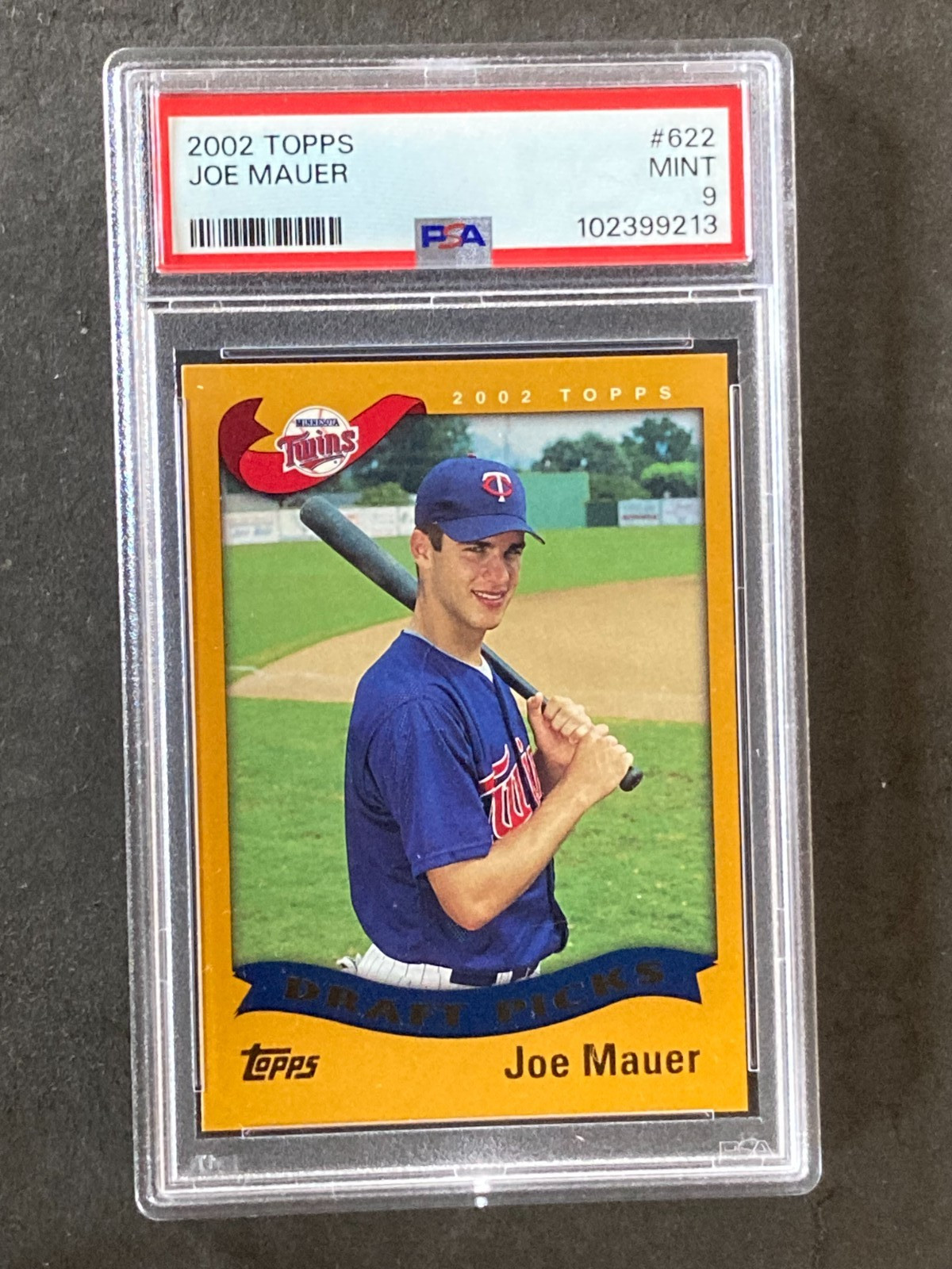 2002 Topps #622 Joe Mauer RC PSA 9