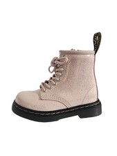 Dr. Martens Pink Glitter Baby/Toddler Combat Boots Size 7