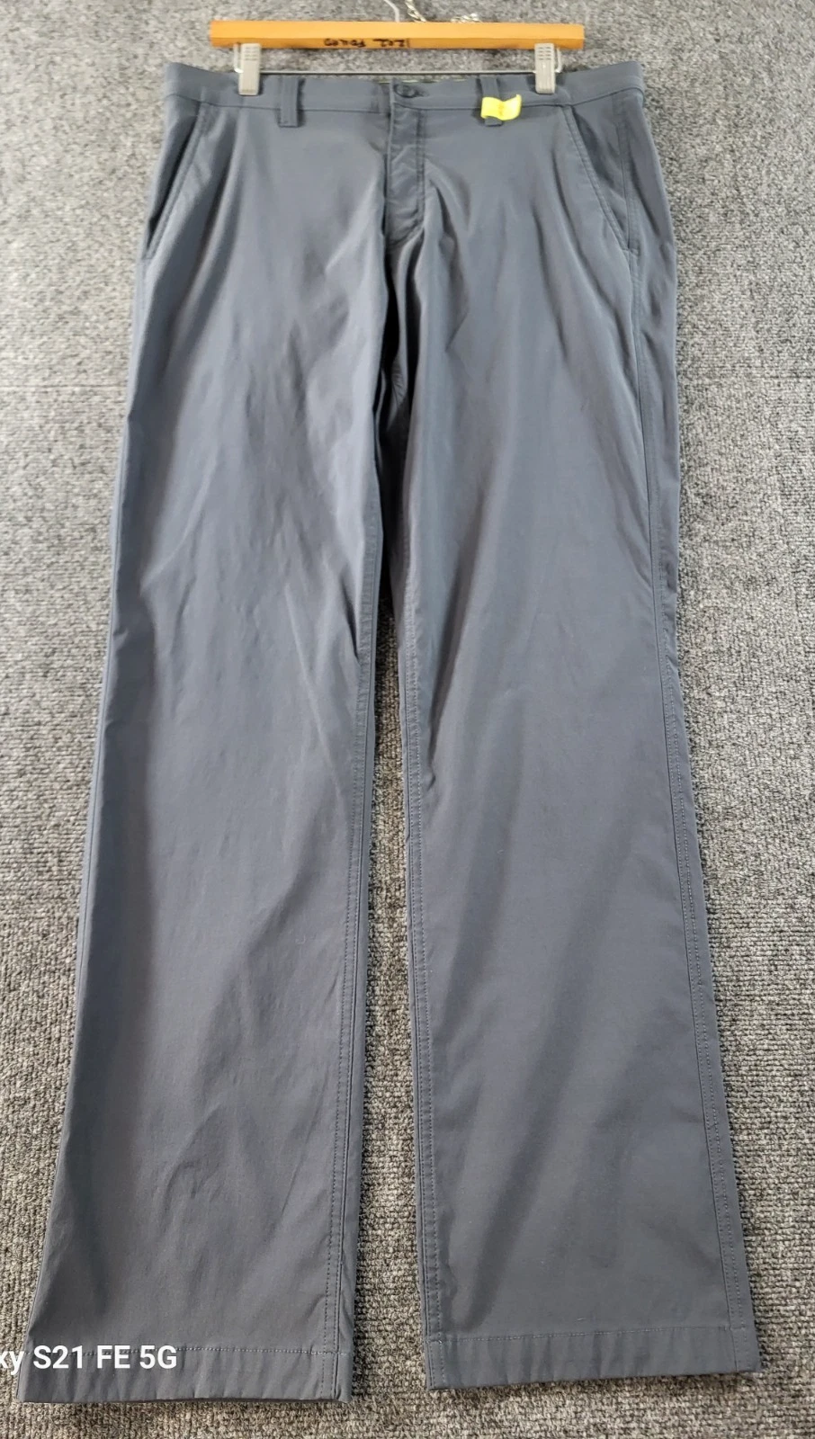 Eddie Bauer Cargo Hiking Pants Men 34x34 Gray Straight Performance Nylon Stretch