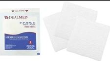 74 Dealmed Sterile Gauze Pads Ind Wrapped Wound Dressing 4’’ x 4’’ New No Box