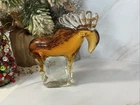 Vintage Glass Moose Desk Top Paperweight Murano Style Art Glass Figurine BEAUTY!