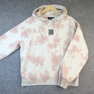 Vans Hoodie Womens Medium Pink Tie Dye You Are Divine Graphic Floral Skate Surf