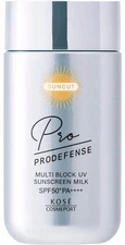 KOSE Suncut Pro Defense Multiblock Sunscreen UV Milk 60mL Fresh citrus scent JP