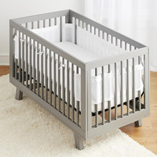 Baby Breathable Mesh Liner Fits Full-Size Cribs,Classic Collection 3Mm Mesh, Fou