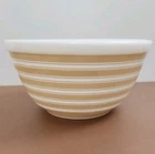 Rare Vintage PYREX 402 1 1/2 qt Sandalwood Rainbow Striped Mixing Bowl Ovenware