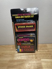 Super Deluxe Chalk And Eraser Set Super Jumbo Pack 48 Chalk Sticks Non Toxic 