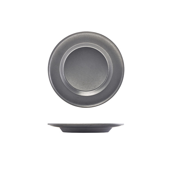 GenWare Vintage Stainless Steel Winged Plate Dining And Serving  26cm Pack of 12