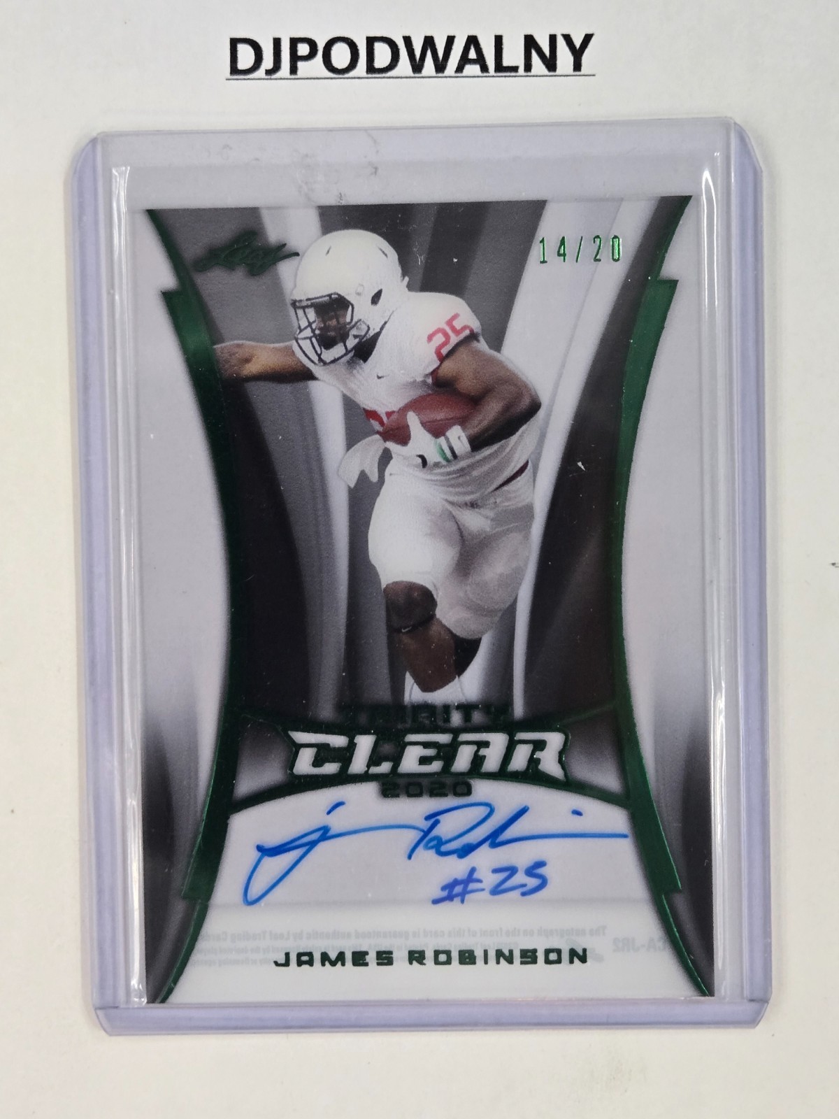 James Robinson Leaf Trinity Clear Autographs #CAJR2 Green
