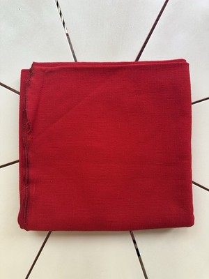 Vtg 1960s KNOLL Red Textile FABRIC SWATH 60''' x 60''