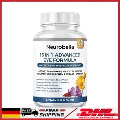 Neurobella 15 In 1 Advanced Eye Formula, Eye Vitamin & Mineral Supplement 60pcs~