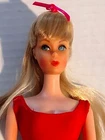 VINTAGE 60'S Twist N Turn TNT BARBIE DOLL MOD ERA Sunkiss BLOND HAIR in Swimsuit