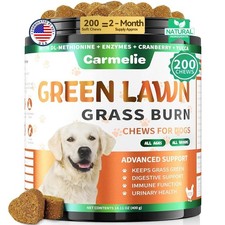 Dog Urine Neutralizer Chews for Lawn Burn Spots with 200 Chews, Brown