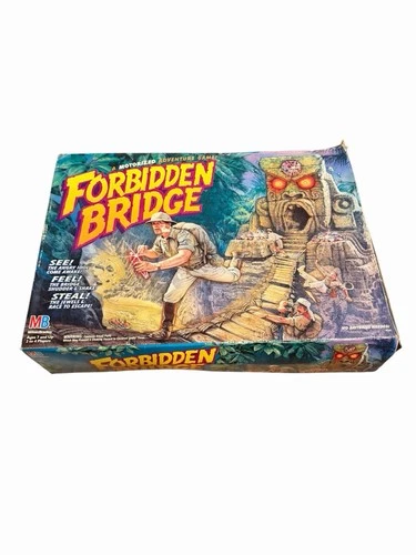 Milton Bradley Forbidden Bridge vtg incomplete parts box 1992