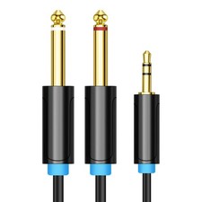  Jack 3.5mm to 6.35 Adapter Audio Cable for Mixer Amplifier Speaker7979