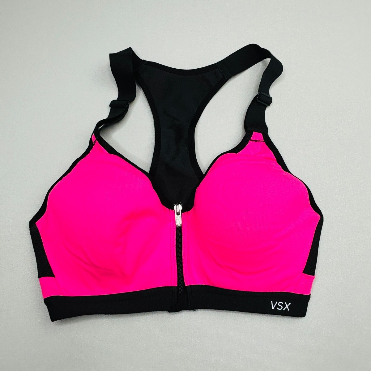 Victoria Secret Sport Bra 32C Front Zip Underwire Racerback
